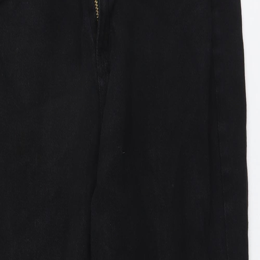 I SAW IT FIRST Womens Black Cotton Tapered Jeans Size 12 L26 in Regular Button