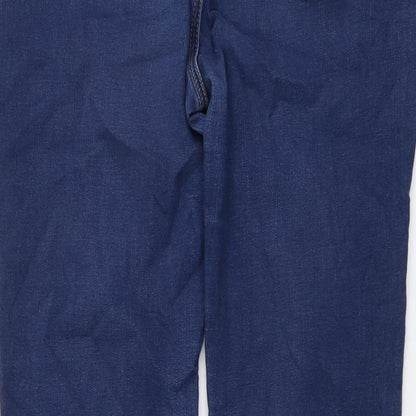 TU Womens Blue Cotton Straight Jeans Size 12 L27 in Regular Button