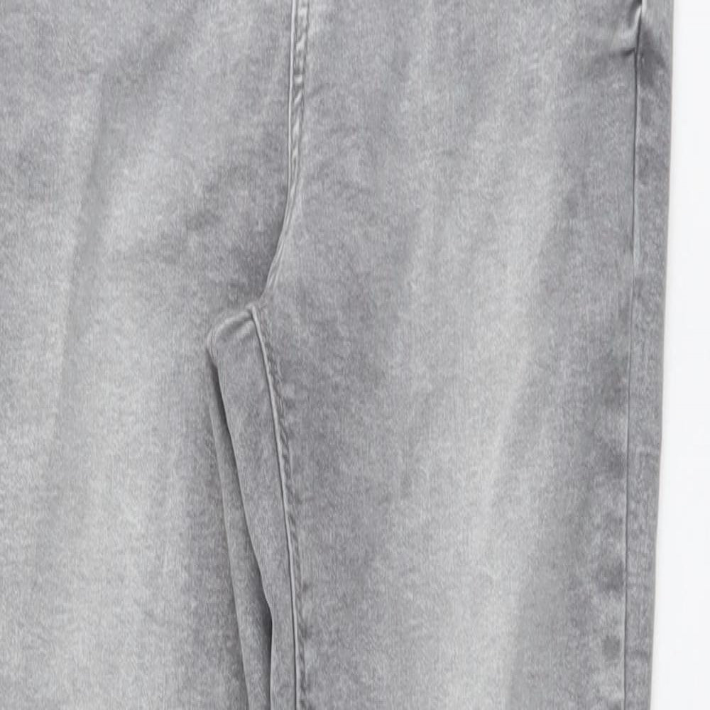 Denim & Co. Womens Grey Cotton Skinny Jeans Size 10 L29 in Regular Button