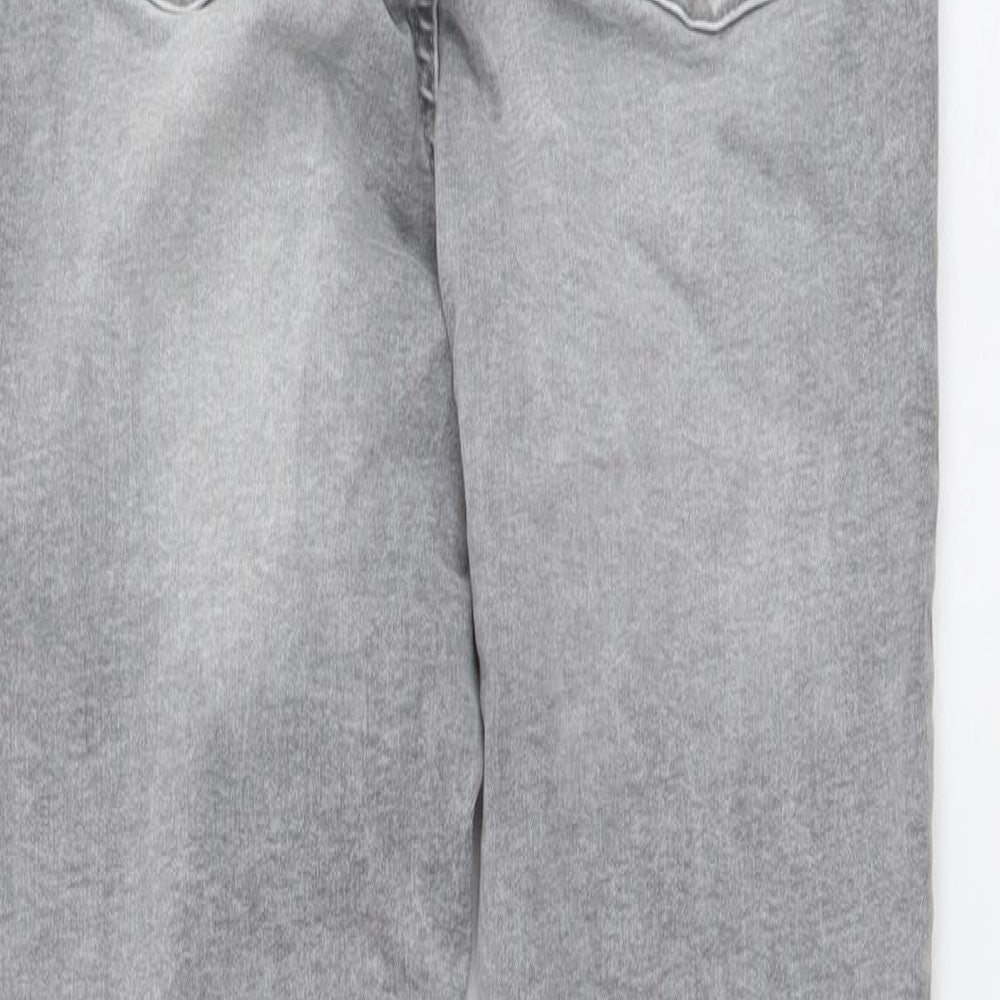 Denim & Co. Womens Grey Cotton Skinny Jeans Size 10 L29 in Regular Button