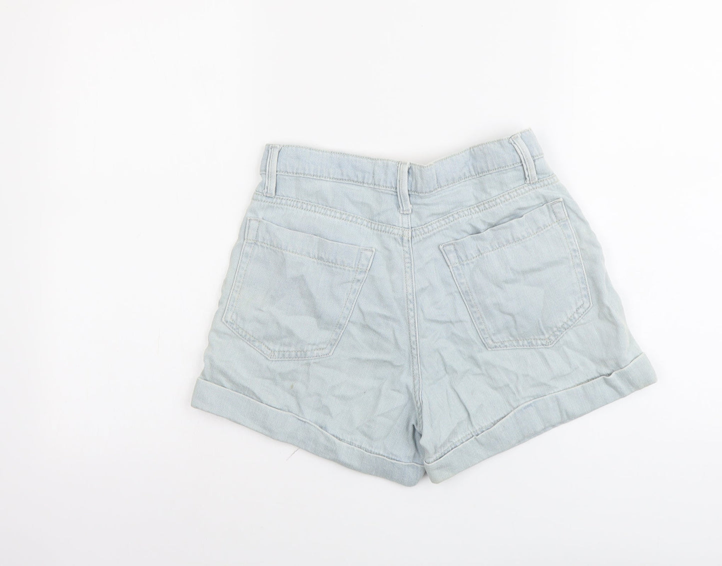 Gap Womens Blue Cotton Basic Shorts Size 25 in L3 in Regular Button