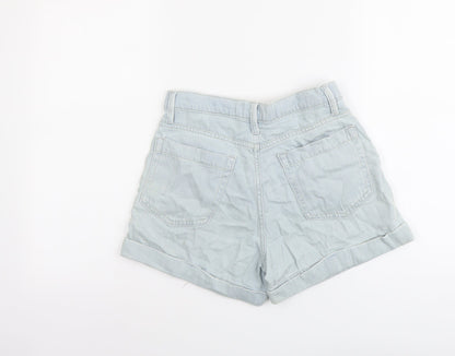 Gap Womens Blue Cotton Basic Shorts Size 25 in L3 in Regular Button