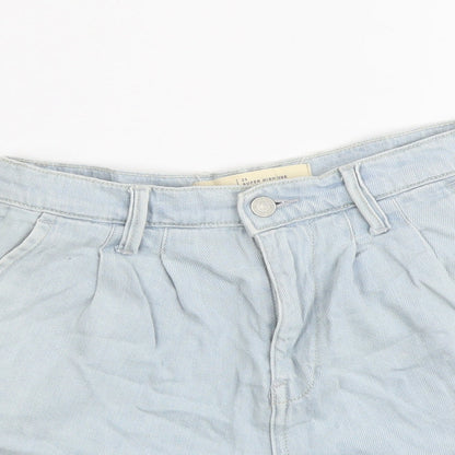 Gap Womens Blue Cotton Basic Shorts Size 25 in L3 in Regular Button
