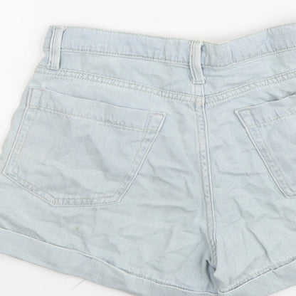 Gap Womens Blue Cotton Basic Shorts Size 25 in L3 in Regular Button