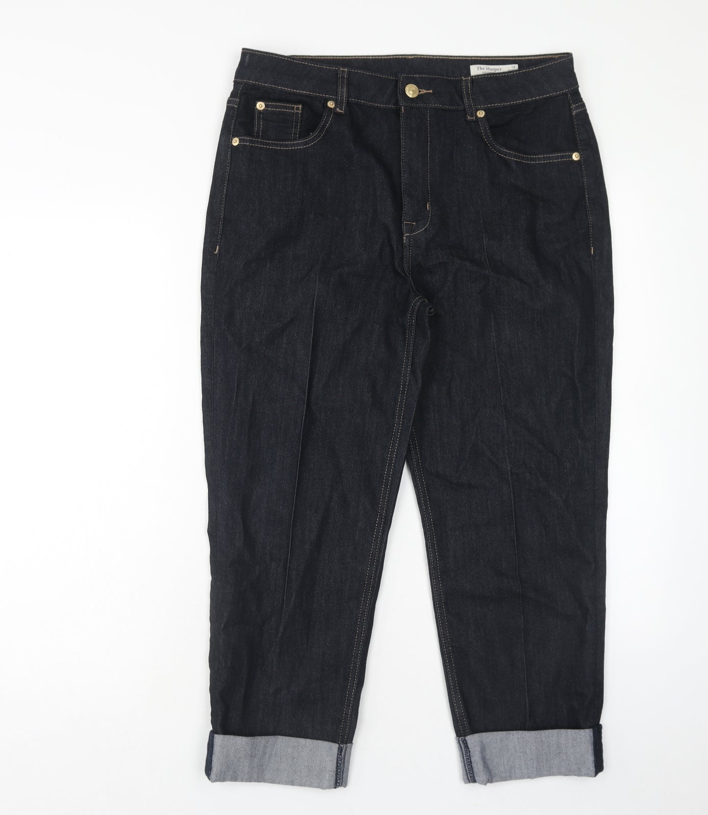 Womens UK Size 14 Marks and Spencer Regular Fit Straight Blue Jeans