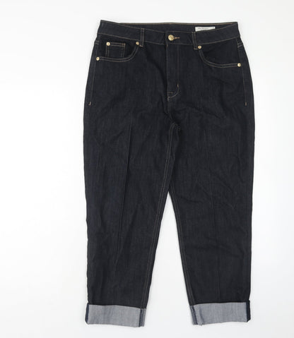 Womens UK Size 14 Marks and Spencer Regular Fit Straight Blue Jeans