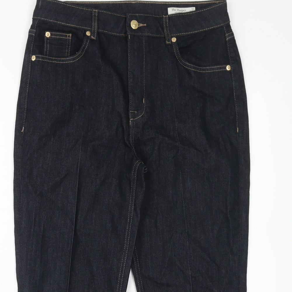 Womens UK Size 14 Marks and Spencer Regular Fit Straight Blue Jeans