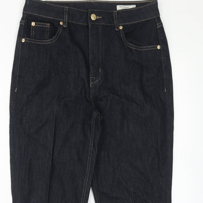 Womens UK Size 14 Marks and Spencer Regular Fit Straight Blue Jeans