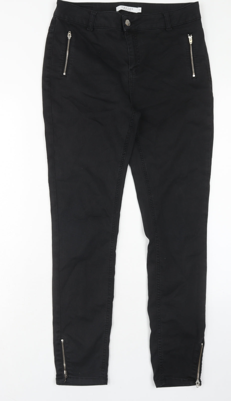 Costes Womens Black Cotton Skinny Jeans Size 33 in Regular Zip