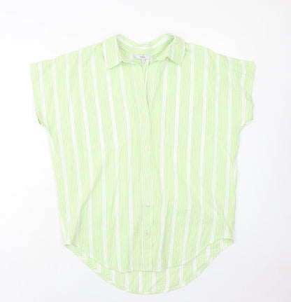 Womens UK Size S NEXT Green Basic Button-Up