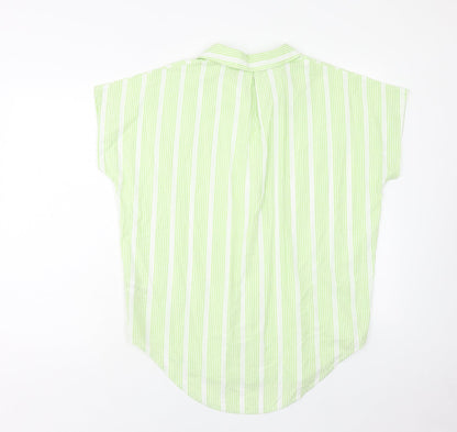 Womens UK Size S NEXT Green Basic Button-Up
