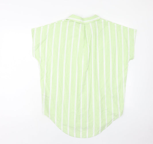 Womens UK Size S NEXT Green Basic Button-Up