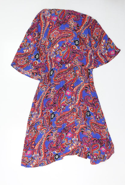 Womens UK Size 8 NEXT Multicoloured Kimono Blouse