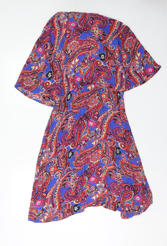 Womens UK Size 8 NEXT Multicoloured Kimono Blouse
