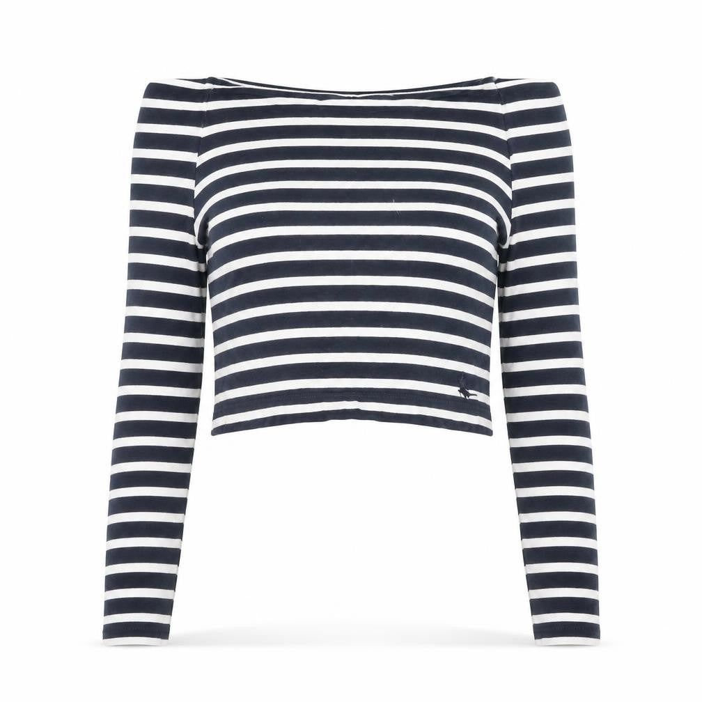Womens UK Size 6 Jack Wills Blue Cropped Blouse