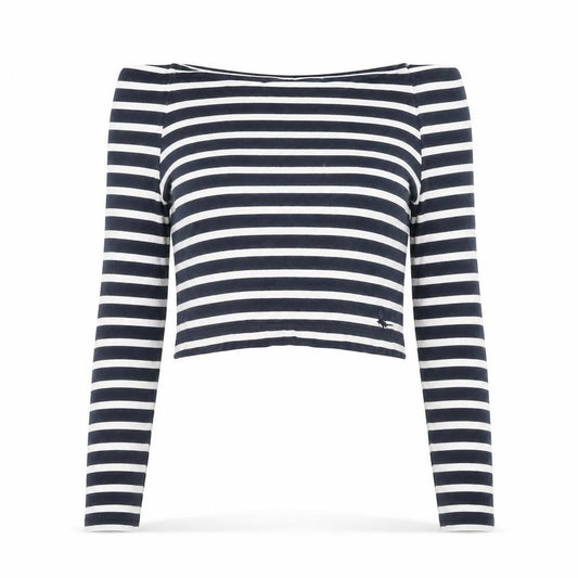 Womens UK Size 6 Jack Wills Blue Cropped Blouse