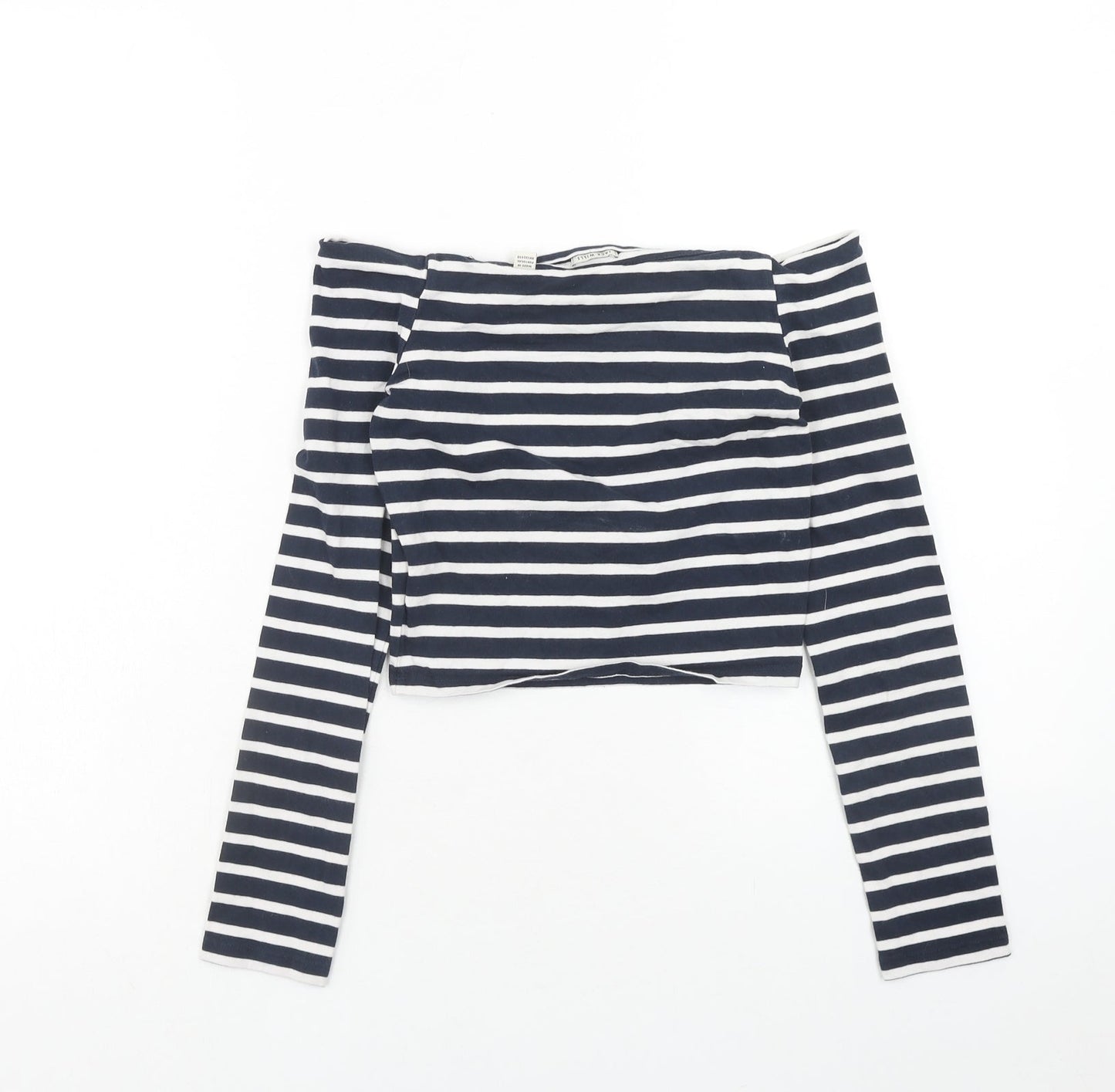 Womens UK Size 6 Jack Wills Blue Cropped Blouse