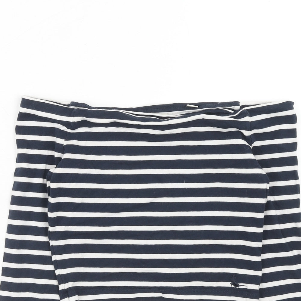 Womens UK Size 6 Jack Wills Blue Cropped Blouse