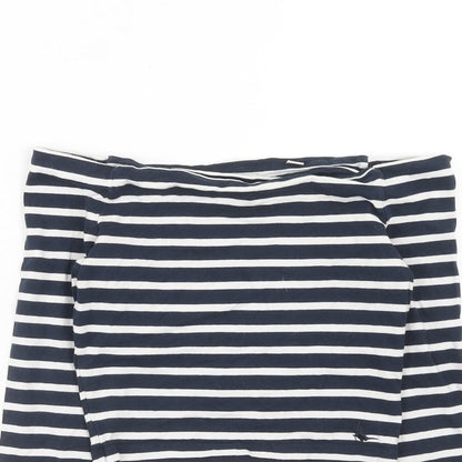 Womens UK Size 6 Jack Wills Blue Cropped Blouse