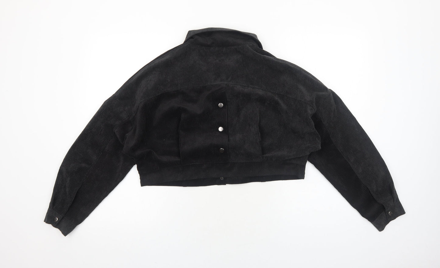 Classic Fashion Womens Black Jacket Size S Snap
