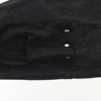 Classic Fashion Womens Black Jacket Size S Snap