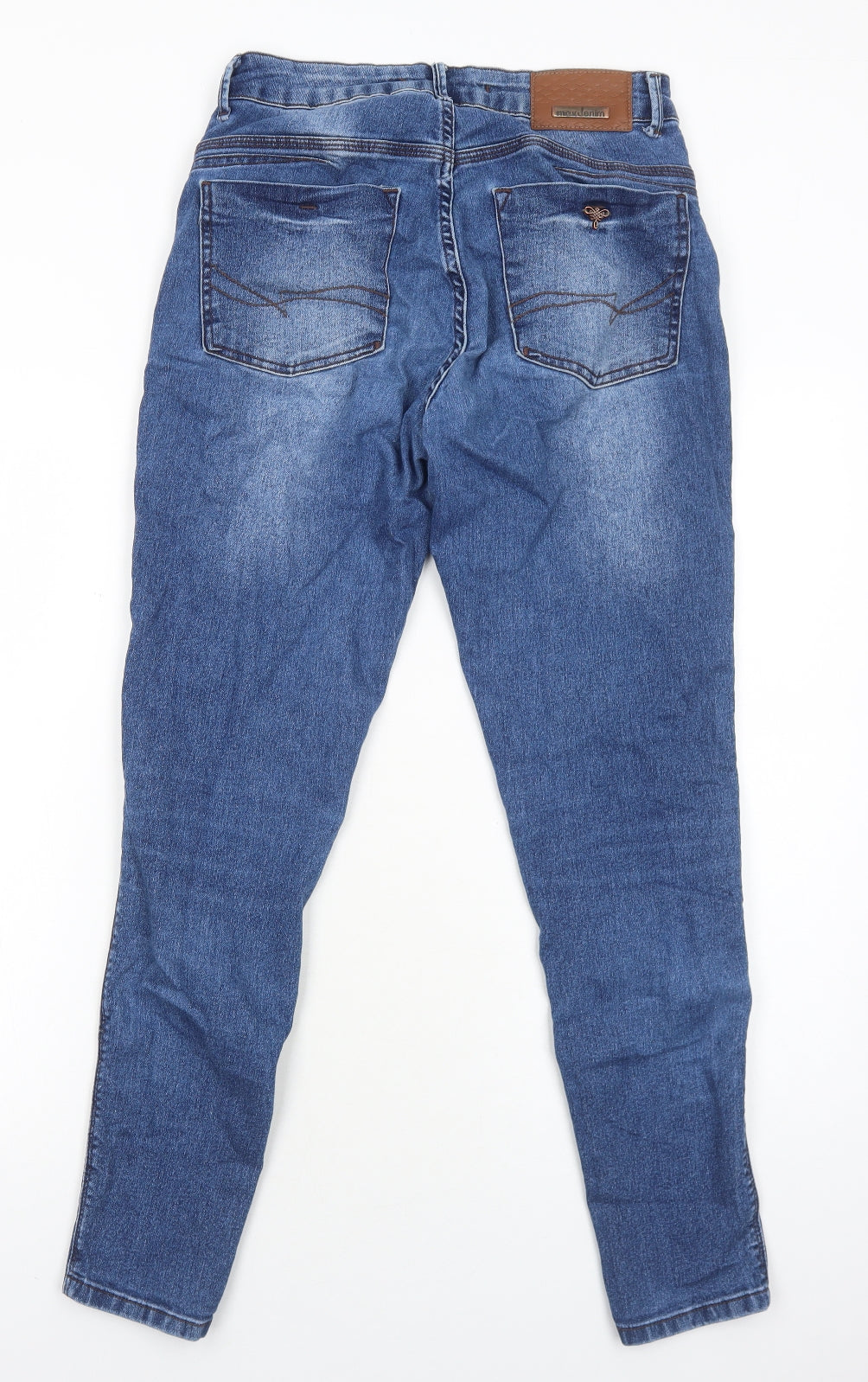 Max Denim Womens Blue Cotton Skinny Jeans Size 12 Regular Zip