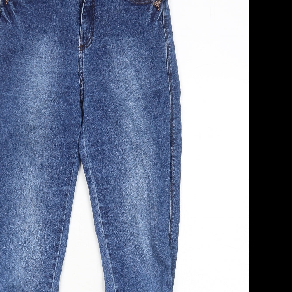 Max Denim Womens Blue Cotton Skinny Jeans Size 12 Regular Zip