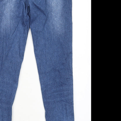 Max Denim Womens Blue Cotton Skinny Jeans Size 12 Regular Zip