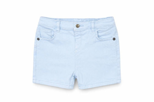 Marks and Spencer Girls Blue Cotton Cropped Jeans Size 18-24 Months L50 cm Snap
