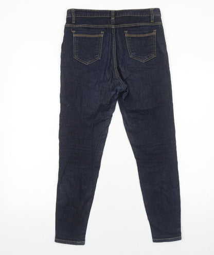 someday Womens Blue Cotton Skinny Jeans Size 12 Regular Zip