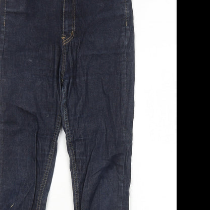 someday Womens Blue Cotton Skinny Jeans Size 12 Regular Zip