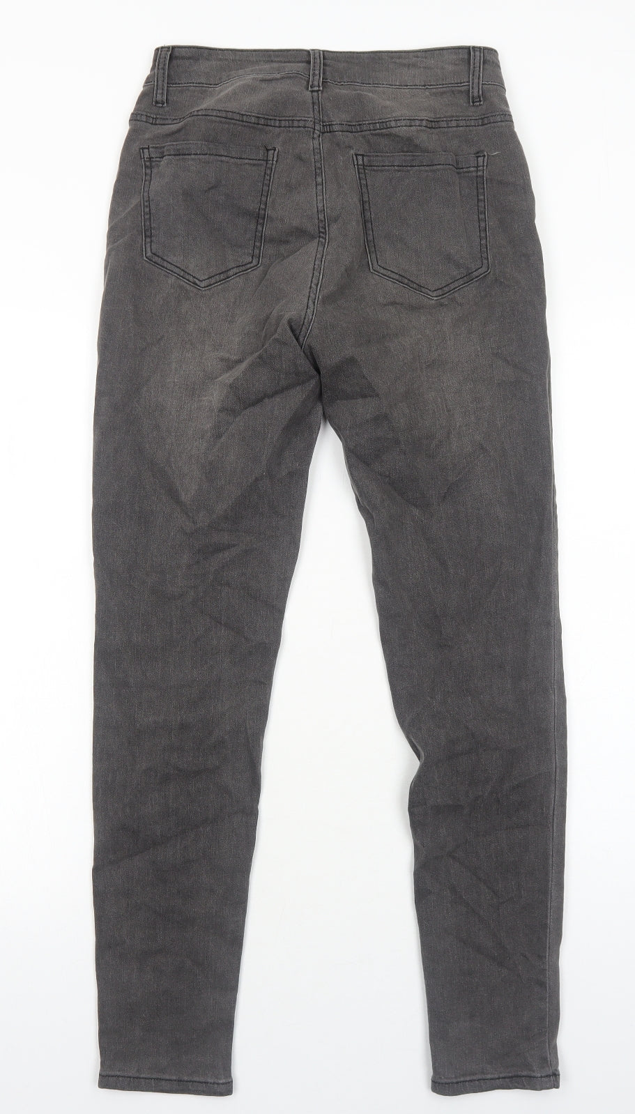 SheIn Womens Grey Cotton Skinny Jeans Size M Regular Zip