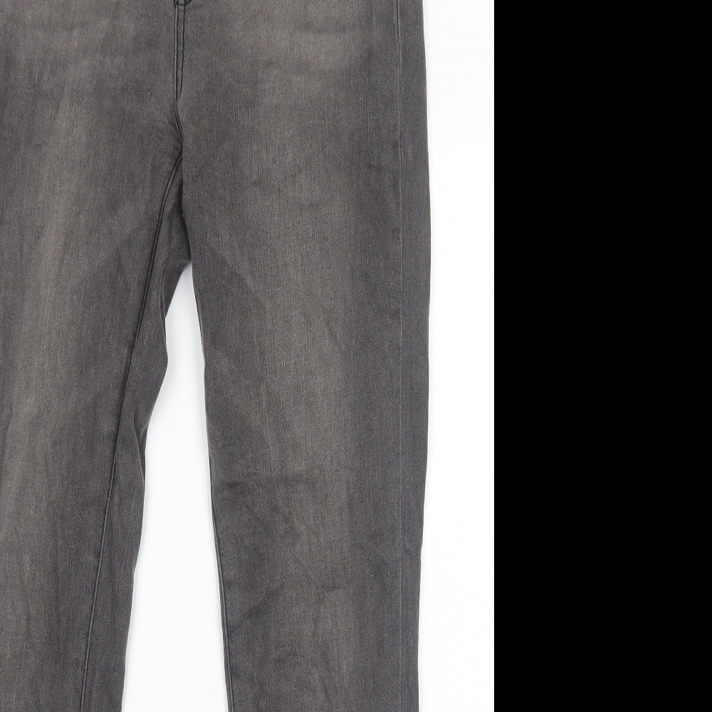 SheIn Womens Grey Cotton Skinny Jeans Size M Regular Zip