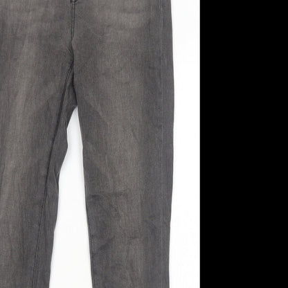 SheIn Womens Grey Cotton Skinny Jeans Size M Regular Zip
