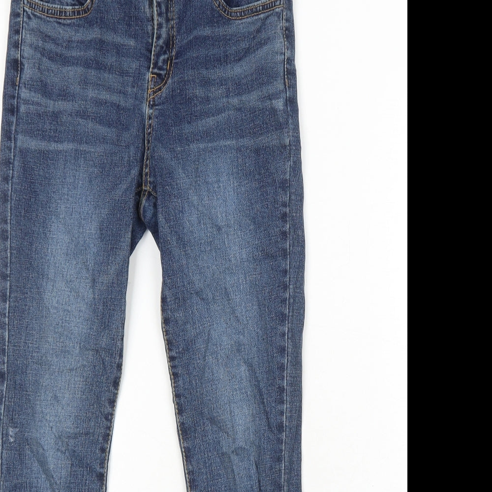 Womens UK Size S Preworn Regular Fit Skinny Blue Jeans