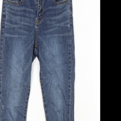 Womens UK Size S Preworn Regular Fit Skinny Blue Jeans