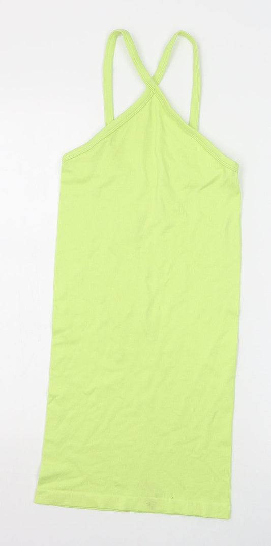 Primark Womens Green Nylon Bodycon Size XS Halter Pullover