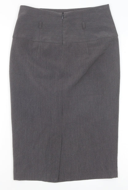 Papaya Womens Grey Polyester Straight & Pencil Skirt Size 8 Zip