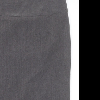 Papaya Womens Grey Polyester Straight & Pencil Skirt Size 8 Zip