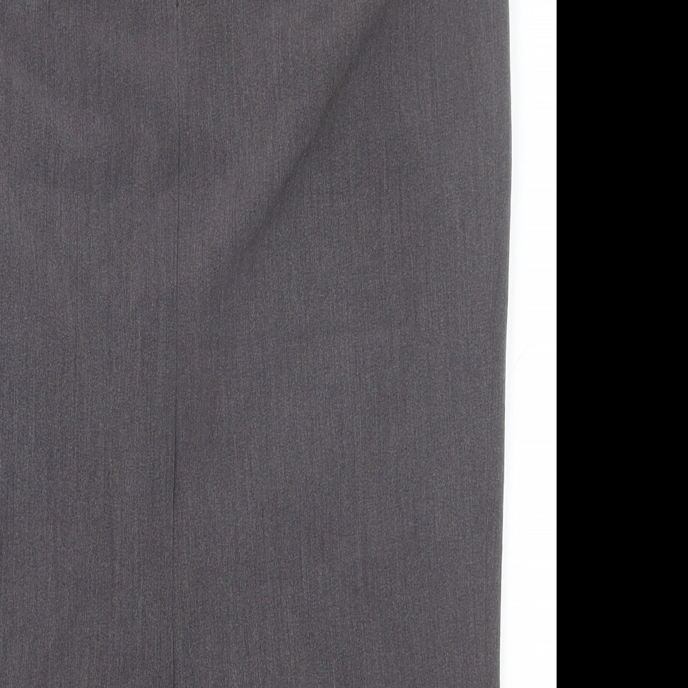 Papaya Womens Grey Polyester Straight & Pencil Skirt Size 8 Zip