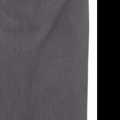 Papaya Womens Grey Polyester Straight & Pencil Skirt Size 8 Zip