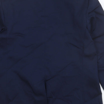 Marks and Spencer Womens Blue Cotton Jacket Blazer Size 12