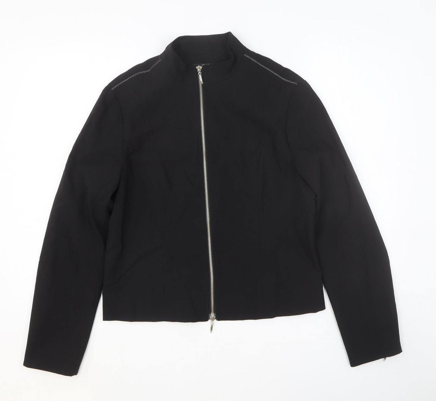 Apart Womens Black Jacket Size 14 Zip