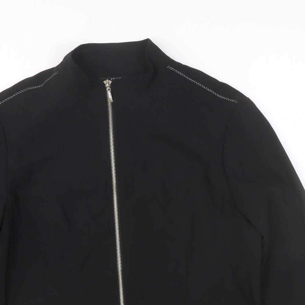 Apart Womens Black Jacket Size 14 Zip