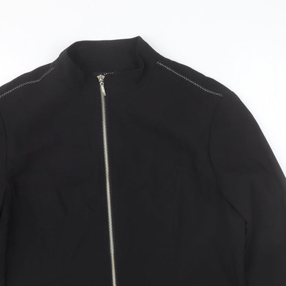 Apart Womens Black Jacket Size 14 Zip