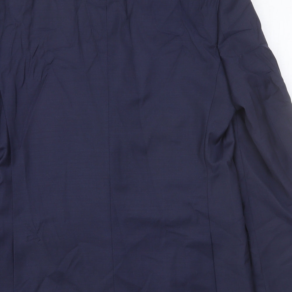 Autograph Mens Blue Wool Jacket Blazer Size 40 Regular