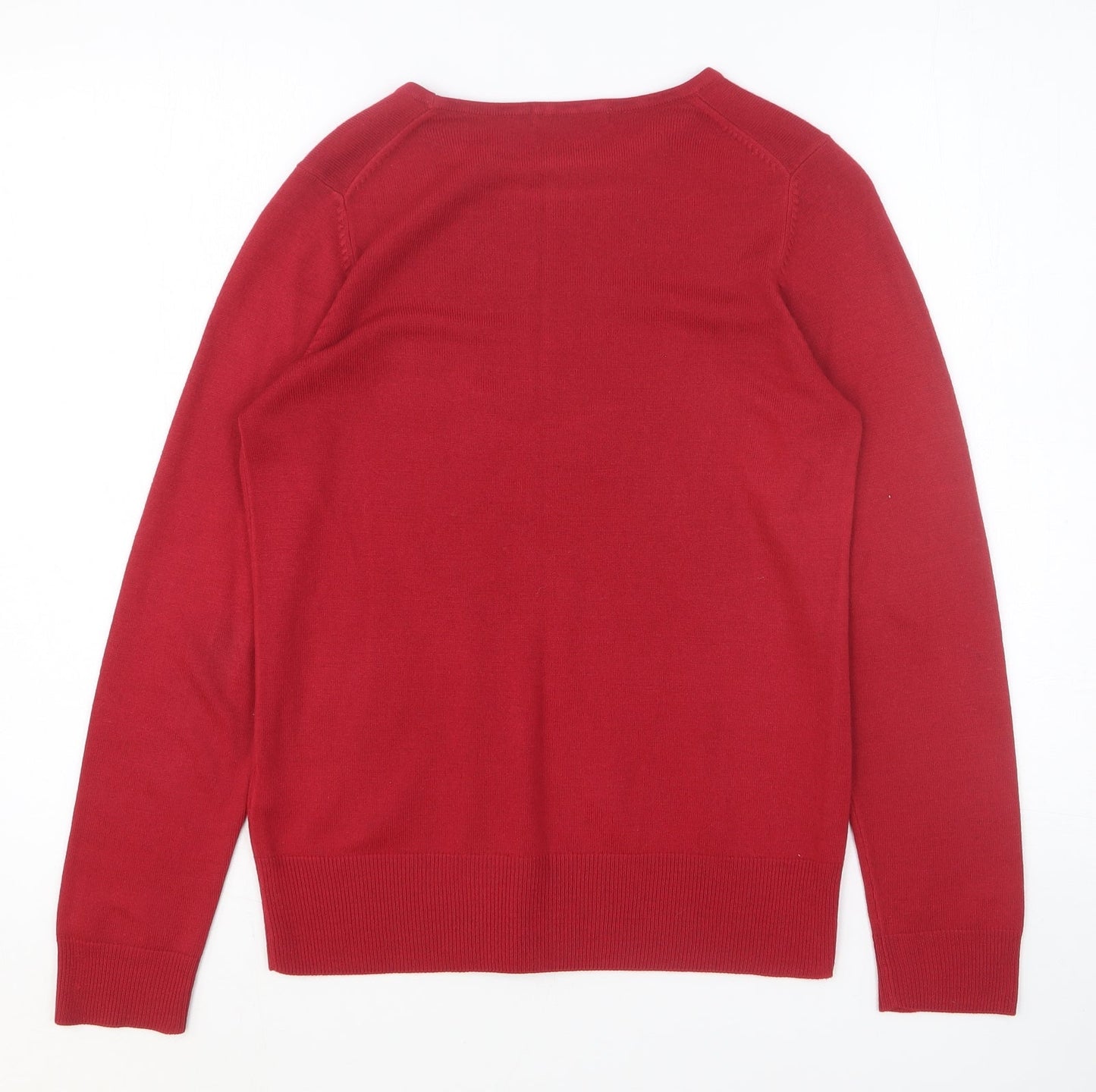 Womens UK Size 8 Marks and Spencer Red Pullover Jumper