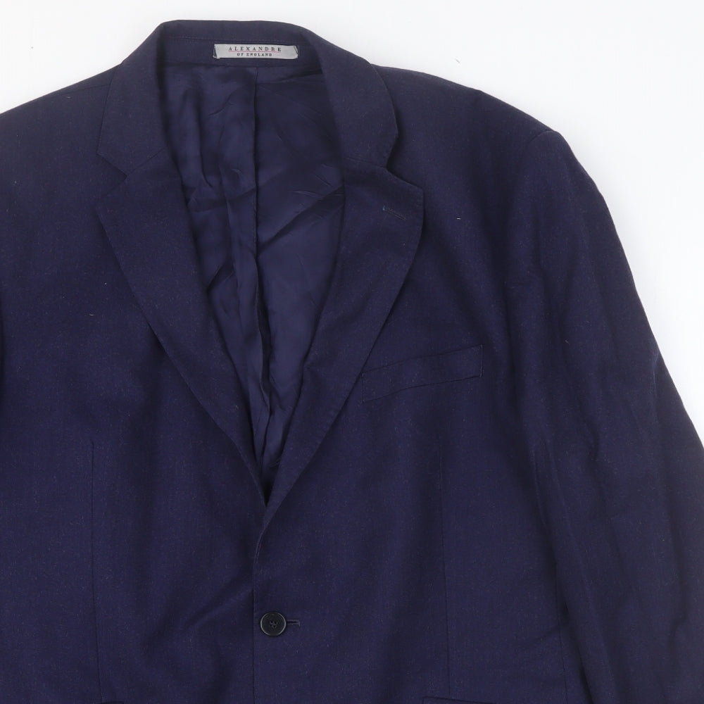 Alexandre Mens Blue Wool Jacket Suit Jacket Size 44 Regular