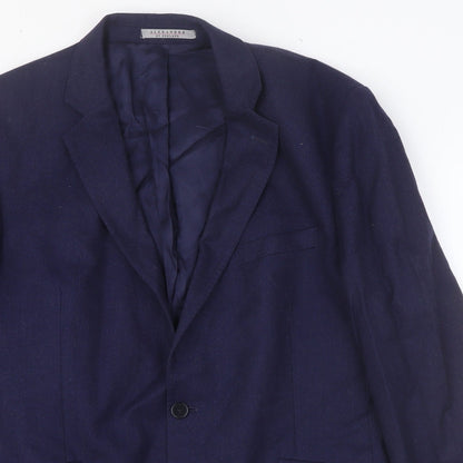 Alexandre Mens Blue Wool Jacket Suit Jacket Size 44 Regular