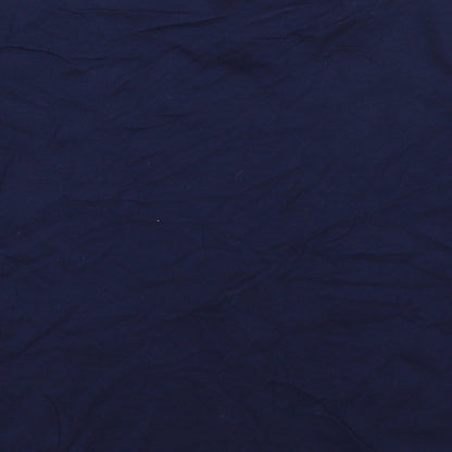 Divided by H&M Womens Blue Cotton Cropped T-Shirt Size M Scoop Neck - Wellness Society